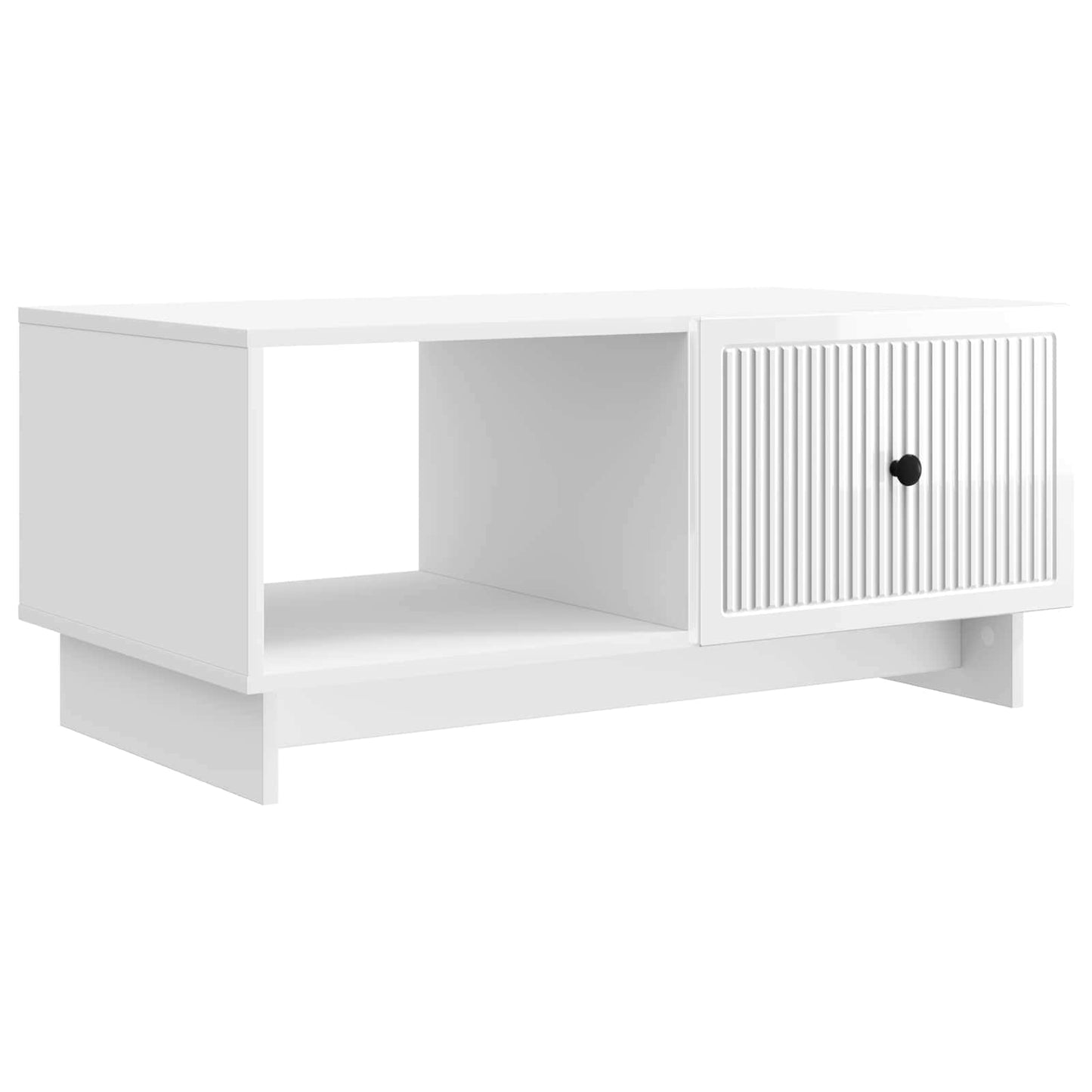 Kaffeebord Vit högglans 90 x 50 x 40 cm Konstruerat trä