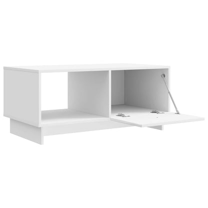 Kaffeebord Vit högglans 90 x 50 x 40 cm Konstruerat trä
