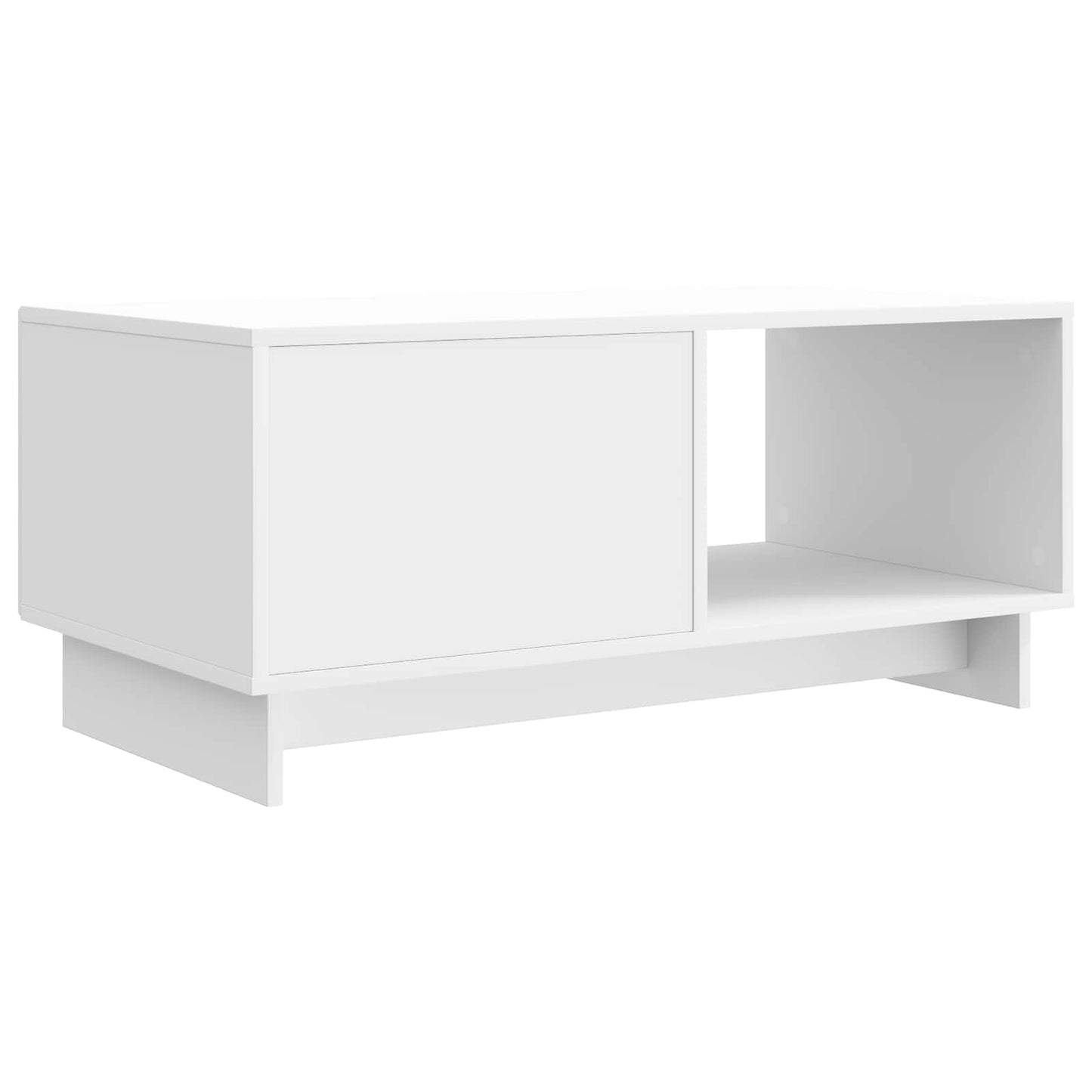 Kaffeebord Vit högglans 90 x 50 x 40 cm Konstruerat trä