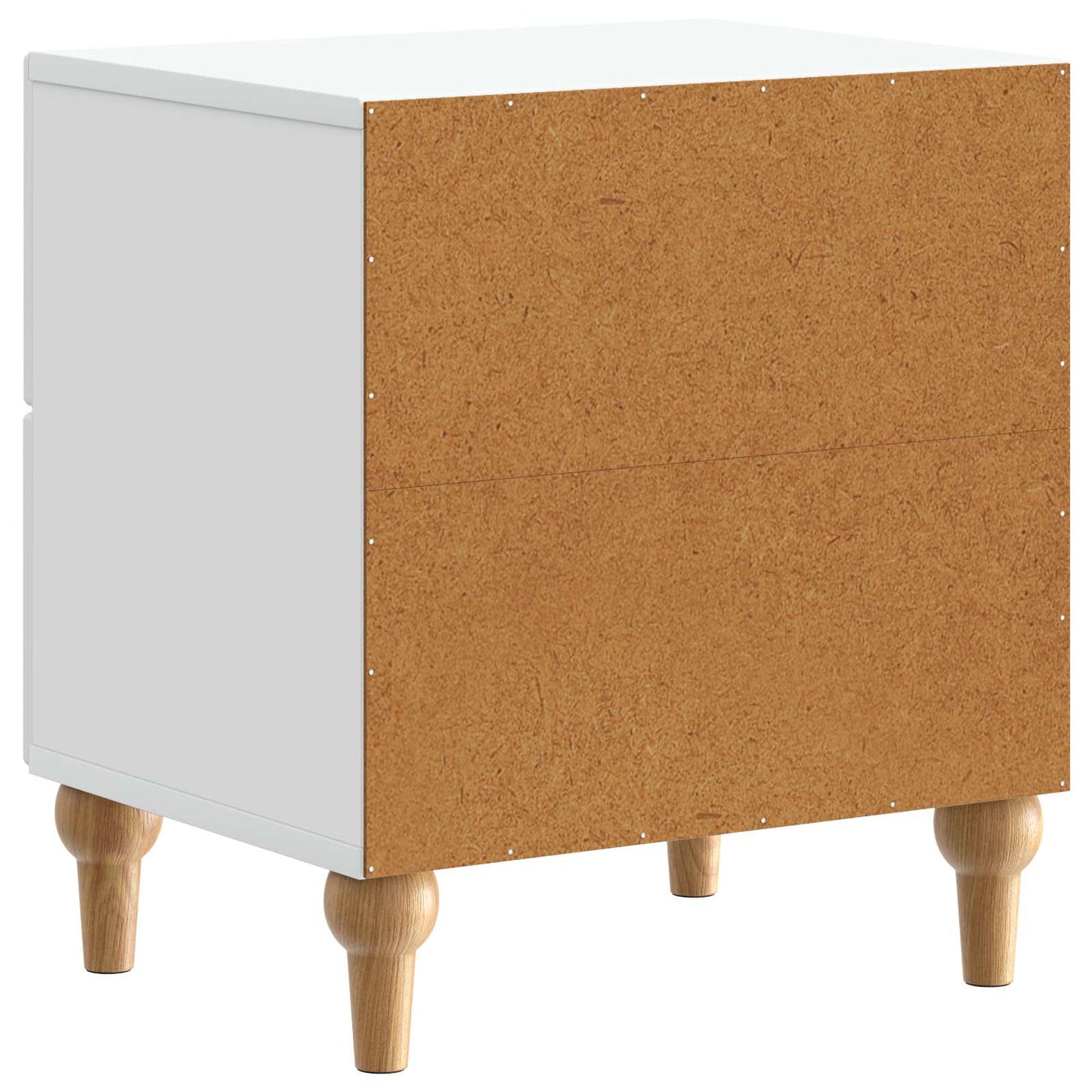 Nattduksbord 2 pcs Vit 43 x 34,5 x 48 cm Konstruerat trä