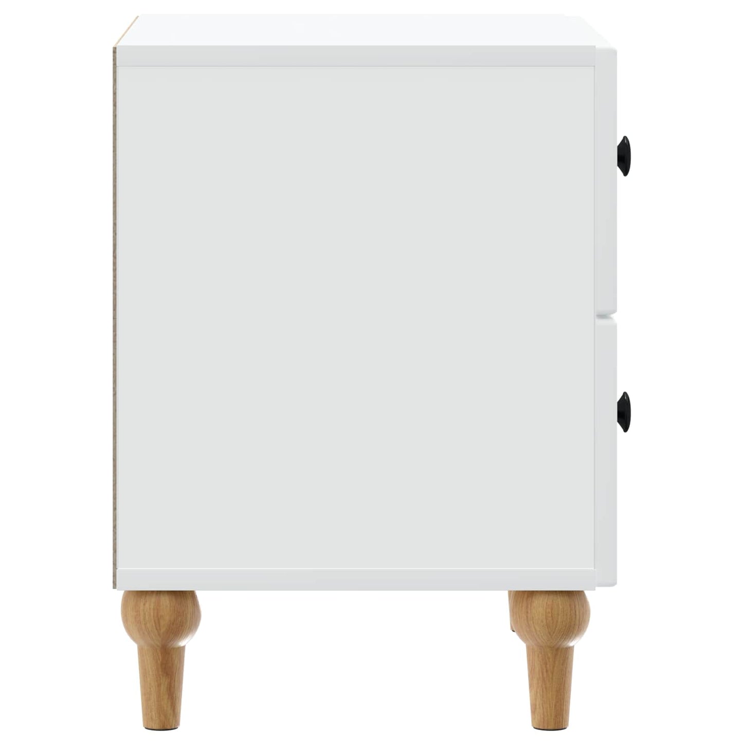 Nattduksbord 2 pcs Vit 43 x 34,5 x 48 cm Konstruerat trä