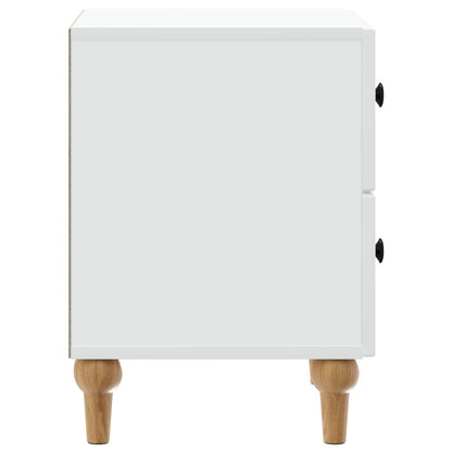 Nattduksbord 2 pcs Vit 43 x 34,5 x 48 cm Konstruerat trä
