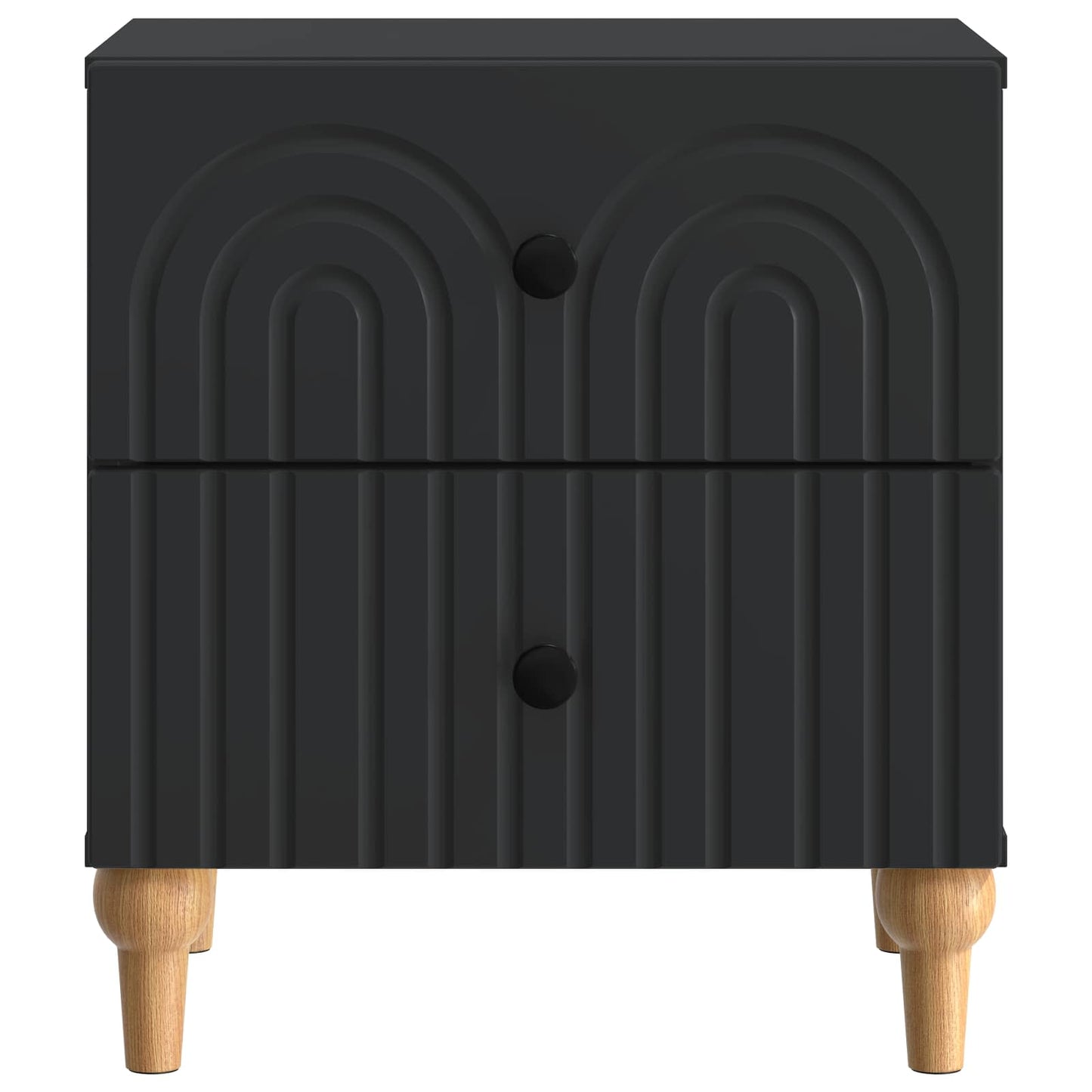 Nattduksbord 2 pcs Svart 43 x 34,5 x 48 cm Konstruerat trä