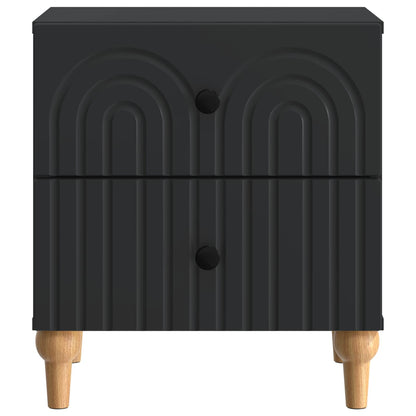 Nattduksbord 2 pcs Svart 43 x 34,5 x 48 cm Konstruerat trä
