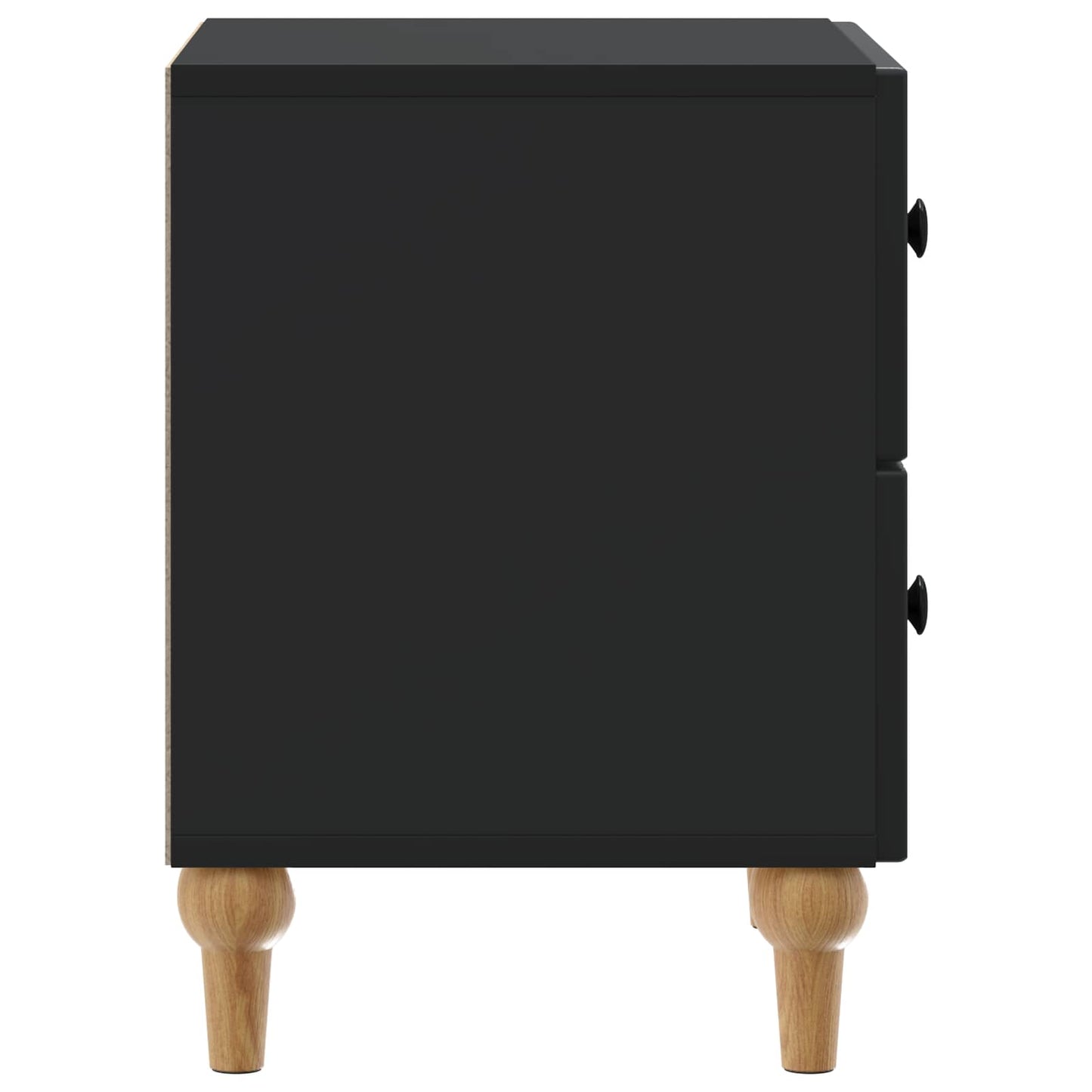 Nattduksbord 2 pcs Svart 43 x 34,5 x 48 cm Konstruerat trä