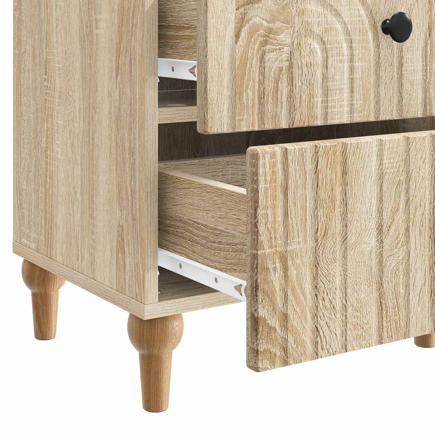 Nattduksbord 2 pcs Sonoma-ek 43 x 34,5 x 48 cm Konstruerat trä