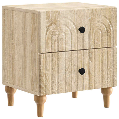 Nattduksbord 2 pcs Sonoma-ek 43 x 34,5 x 48 cm Konstruerat trä