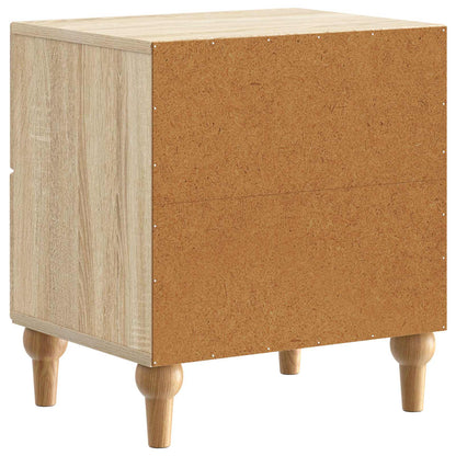 Nattduksbord 2 pcs Sonoma-ek 43 x 34,5 x 48 cm Konstruerat trä