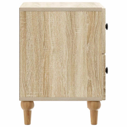 Nattduksbord 2 pcs Sonoma-ek 43 x 34,5 x 48 cm Konstruerat trä