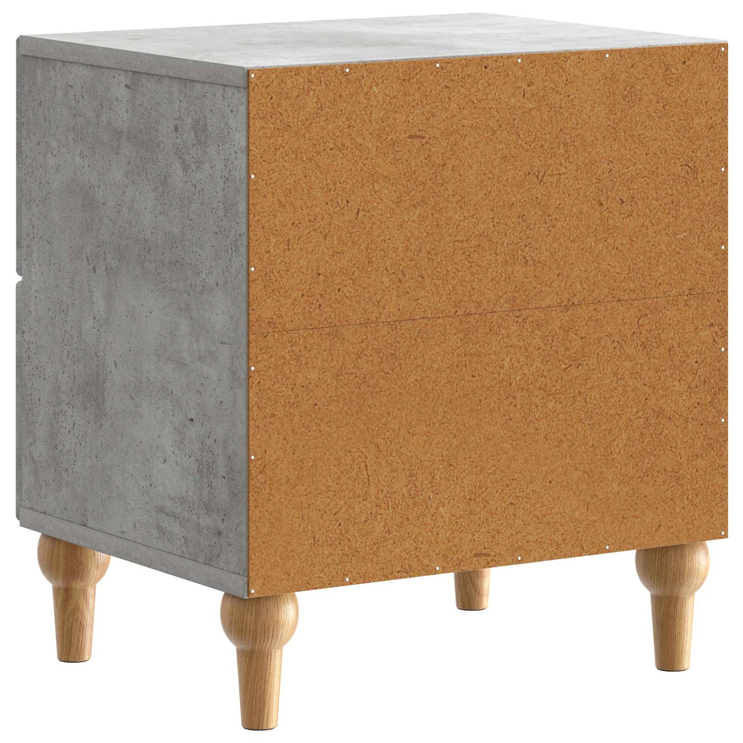 Nattduksbord 2 pcs Betonggrå 43 x 34,5 x 48 cm Konstruerat trä