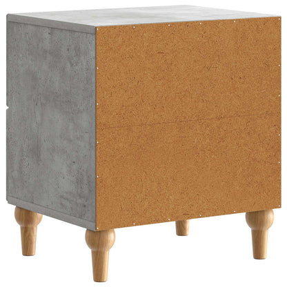 Nattduksbord 2 pcs Betonggrå 43 x 34,5 x 48 cm Konstruerat trä