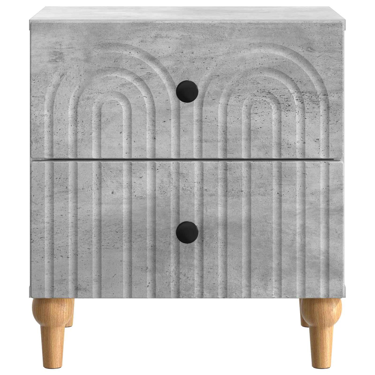 Nattduksbord 2 pcs Betonggrå 43 x 34,5 x 48 cm Konstruerat trä