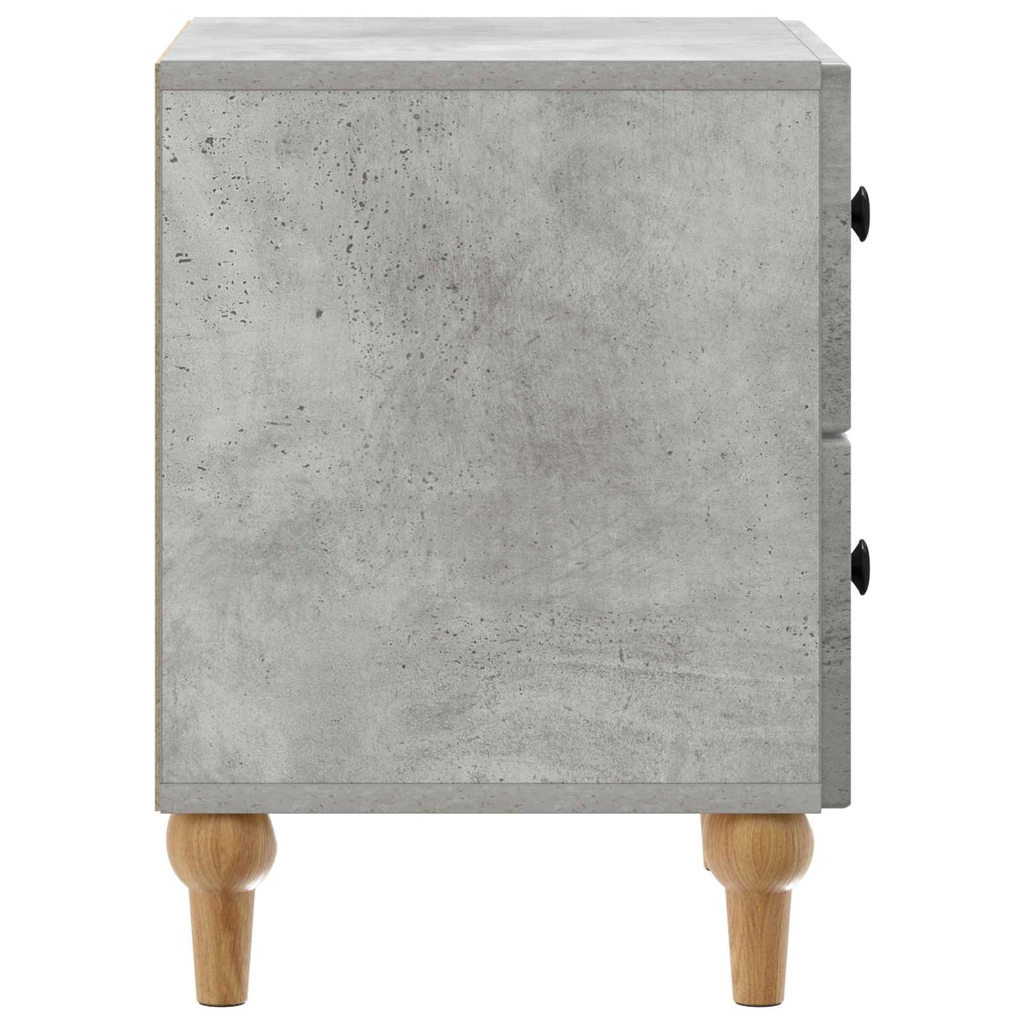 Nattduksbord 2 pcs Betonggrå 43 x 34,5 x 48 cm Konstruerat trä