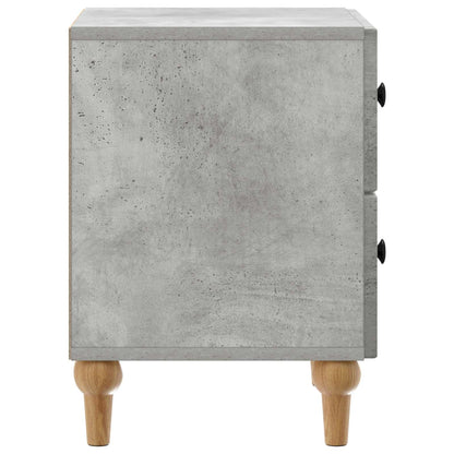 Nattduksbord 2 pcs Betonggrå 43 x 34,5 x 48 cm Konstruerat trä