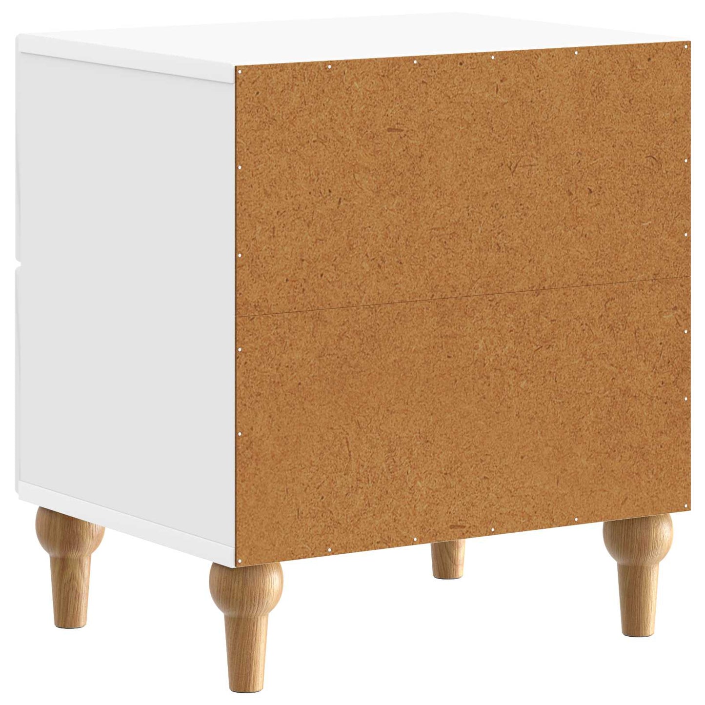 Nattduksbord med låda 2 pcs Vit högglans 43 x 34,5 x 48 cm