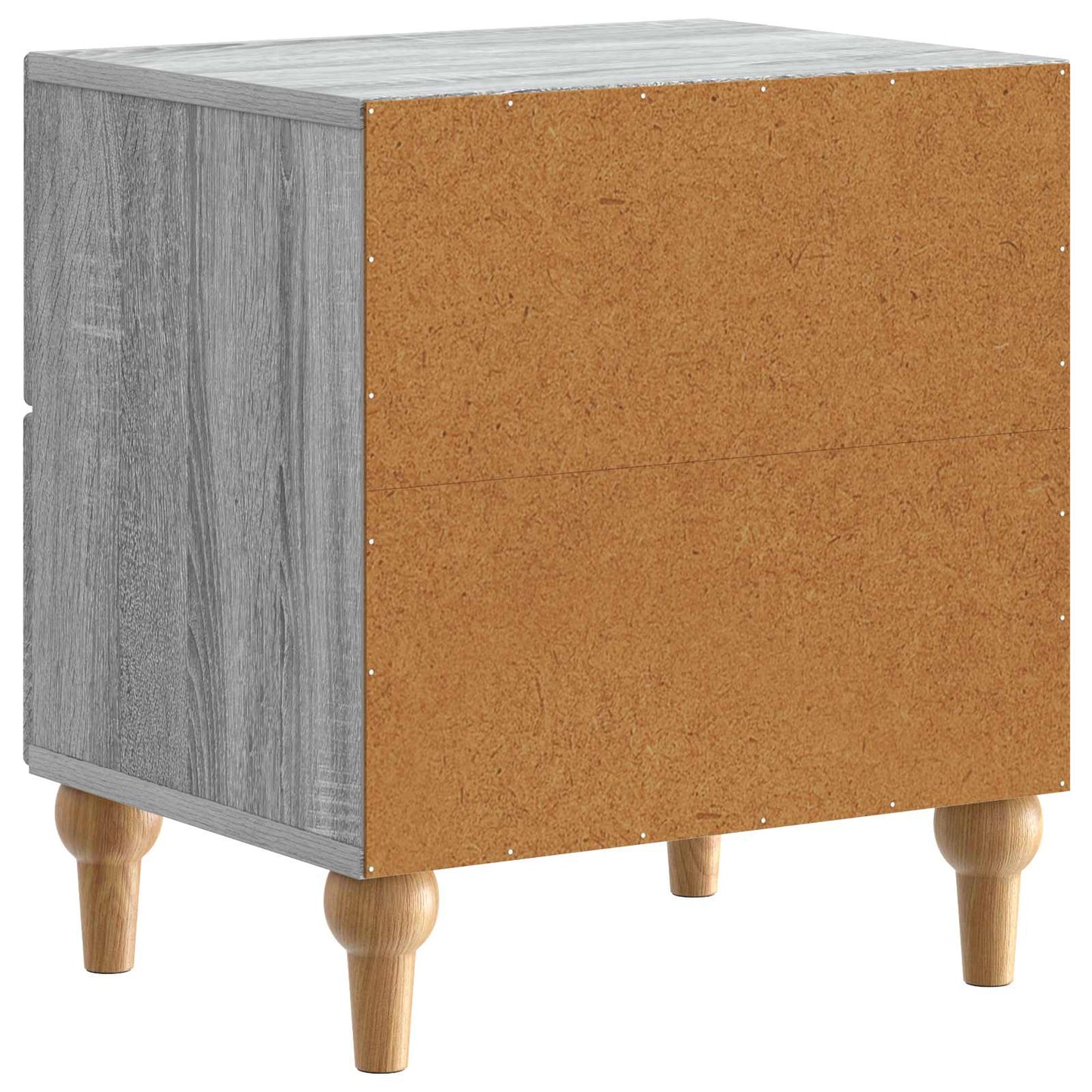 Nattduksbord med låda 2 pcs Grå sonoma-ek 43 x 34,5 x 48 cm