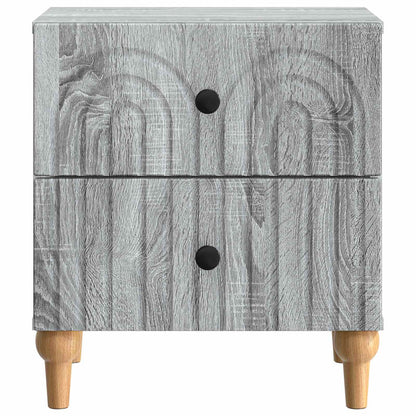 Nattduksbord med låda 2 pcs Grå sonoma-ek 43 x 34,5 x 48 cm