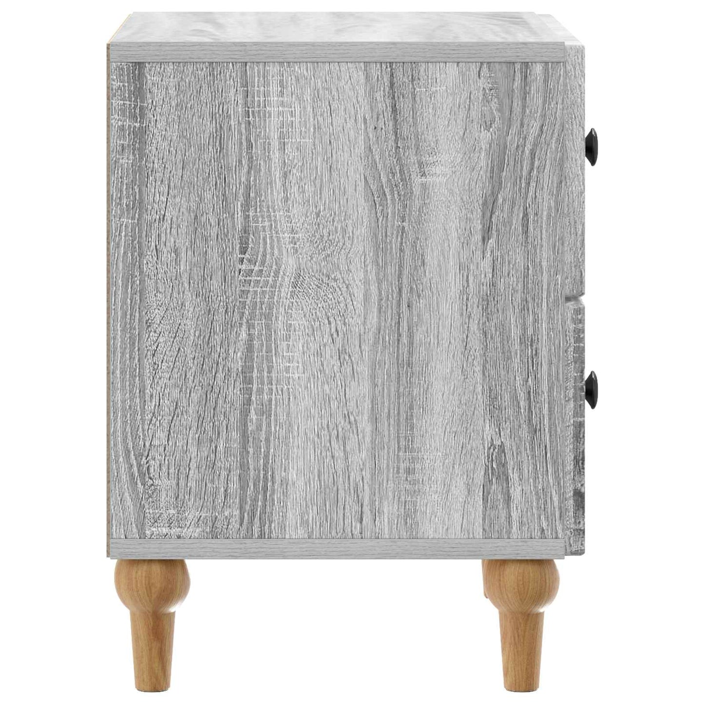 Nattduksbord med låda 2 pcs Grå sonoma-ek 43 x 34,5 x 48 cm