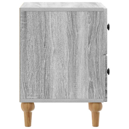 Nattduksbord med låda 2 pcs Grå sonoma-ek 43 x 34,5 x 48 cm
