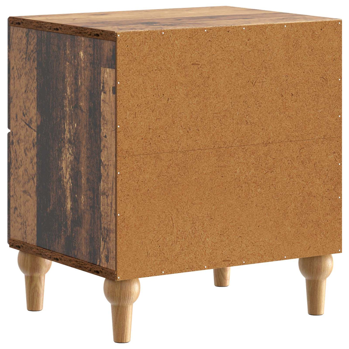 Nattduksbord med låda 2 pcs Gammalt trä 43 x 34,5 x 48 cm