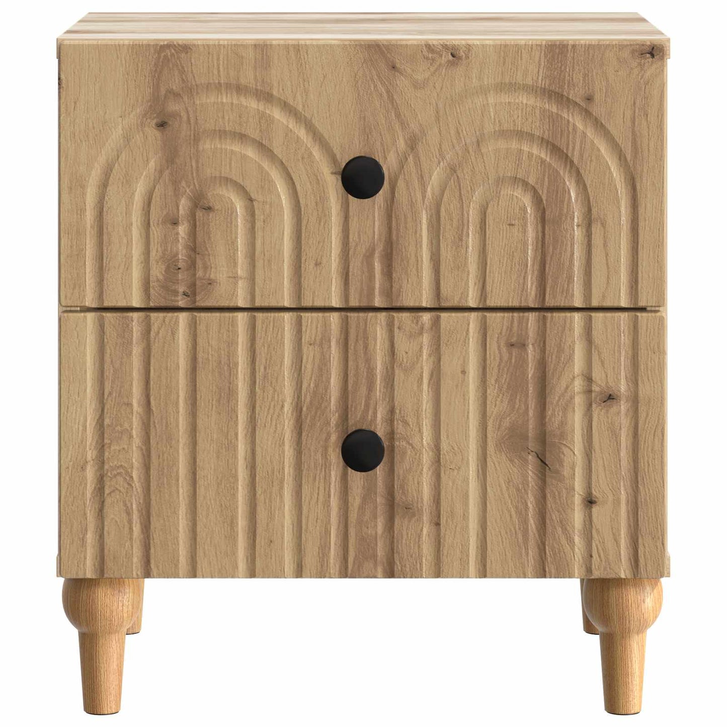 Nattduksbord 2 pcs Artisan-ek 43 x 34,5 x 48 cm Konstruerat trä