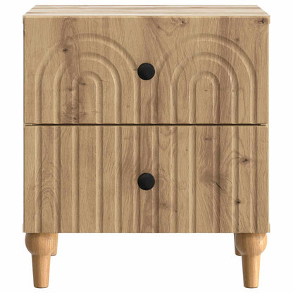 Nattduksbord 2 pcs Artisan-ek 43 x 34,5 x 48 cm Konstruerat trä