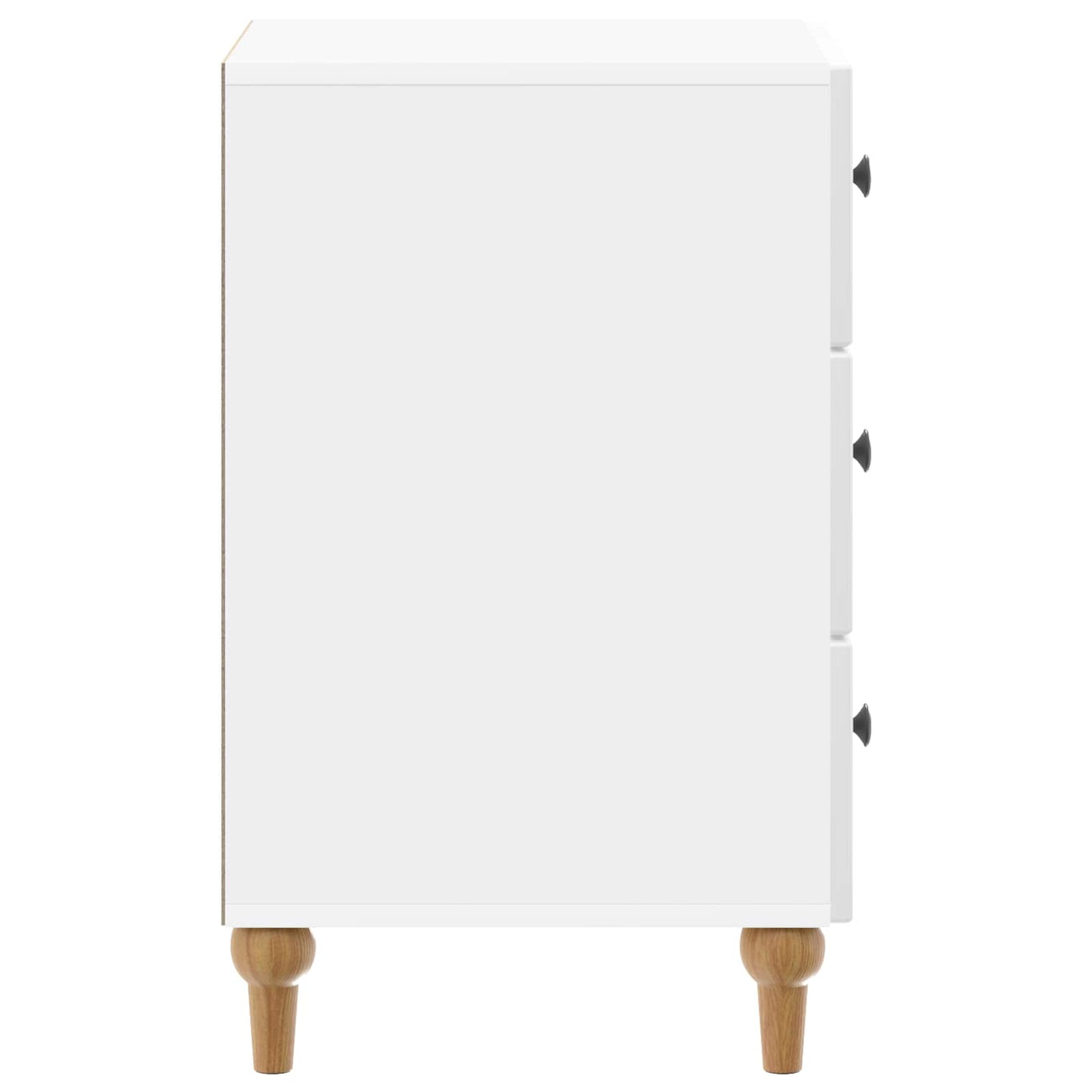 Nattduksbord Vit högglans 43x 41 x 66,5 cm Konstruerat trä