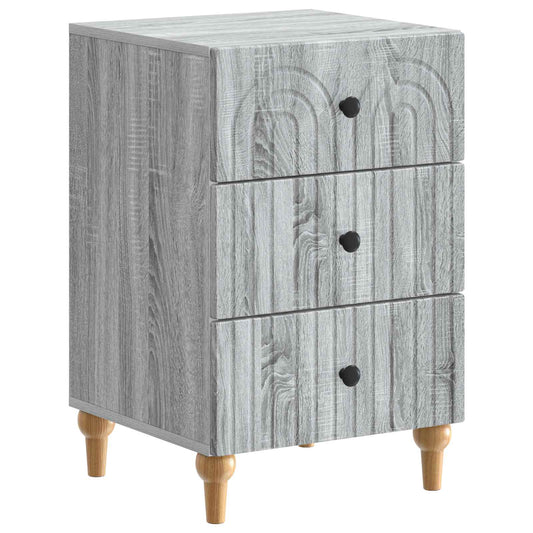Nattduksbord Grå sonoma-ek 43x 41 x 66,5 cm Konstruerat trä