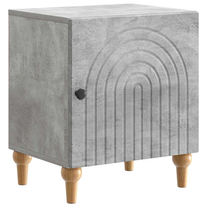 Nattduksbord 2 pcs Betonggrå 43 x 34,5 x 50 cm Konstruerat trä
