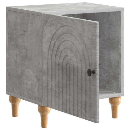 Nattduksbord 2 pcs Betonggrå 43 x 34,5 x 50 cm Konstruerat trä