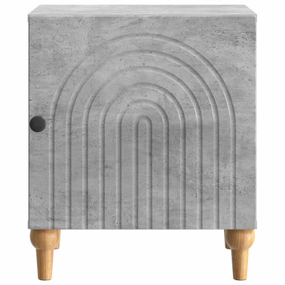 Nattduksbord 2 pcs Betonggrå 43 x 34,5 x 50 cm Konstruerat trä