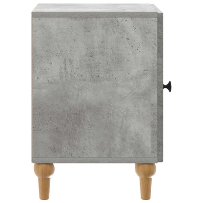 Nattduksbord 2 pcs Betonggrå 43 x 34,5 x 50 cm Konstruerat trä
