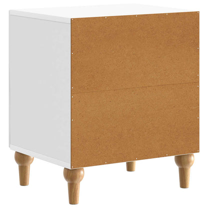 Nattduksbord 2 pcs Vit högglans 43 x 34,5 x 50 cm
