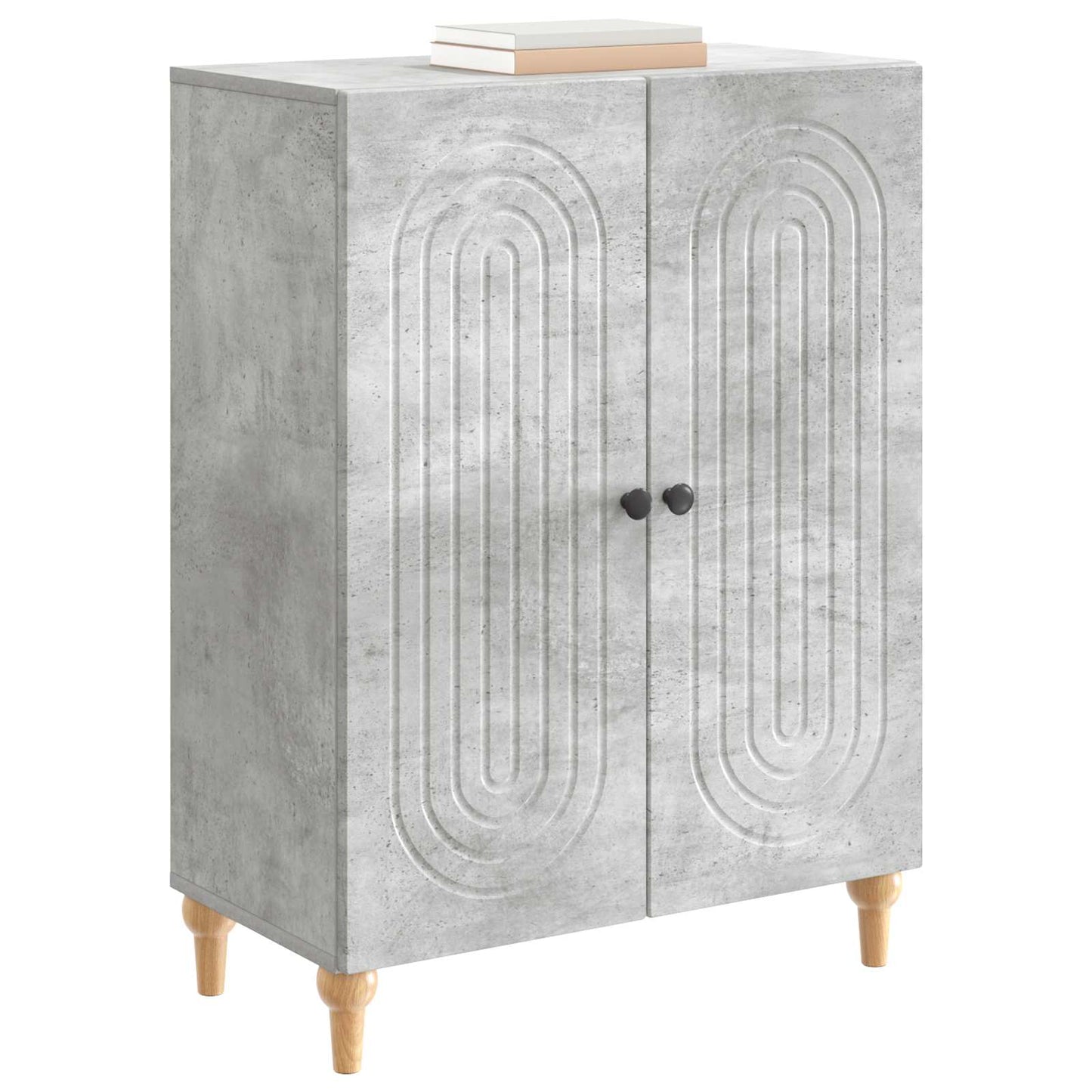 Sideboard Betonggrå 66 x 34,5 x 90 cm Konstruerat trä