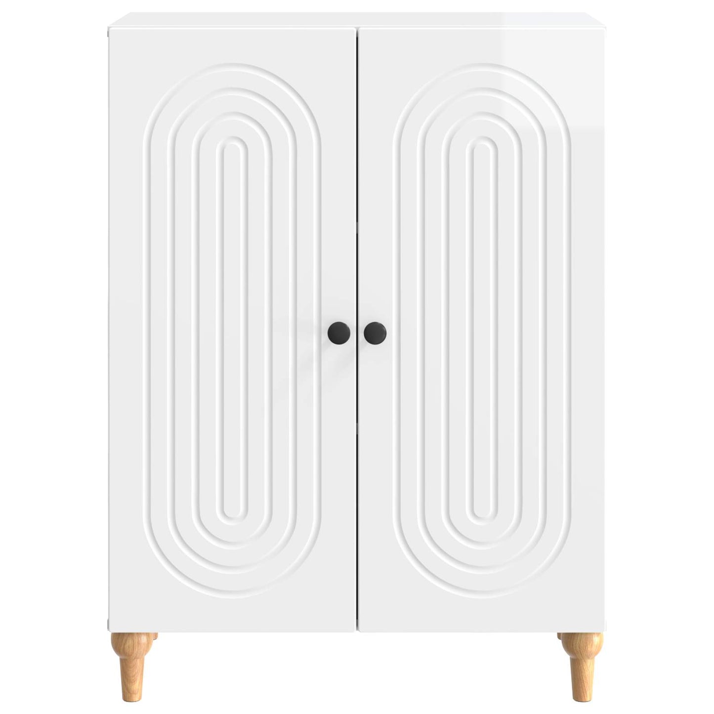 Sideboard Vit högglans 66 x 34,5 x 90 cm Konstruerat trä
