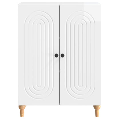 Sideboard Vit högglans 66 x 34,5 x 90 cm Konstruerat trä