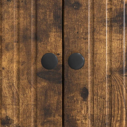 Sideboard Rökt ek 66 x 34,5 x 90 cm Konstruerat trä