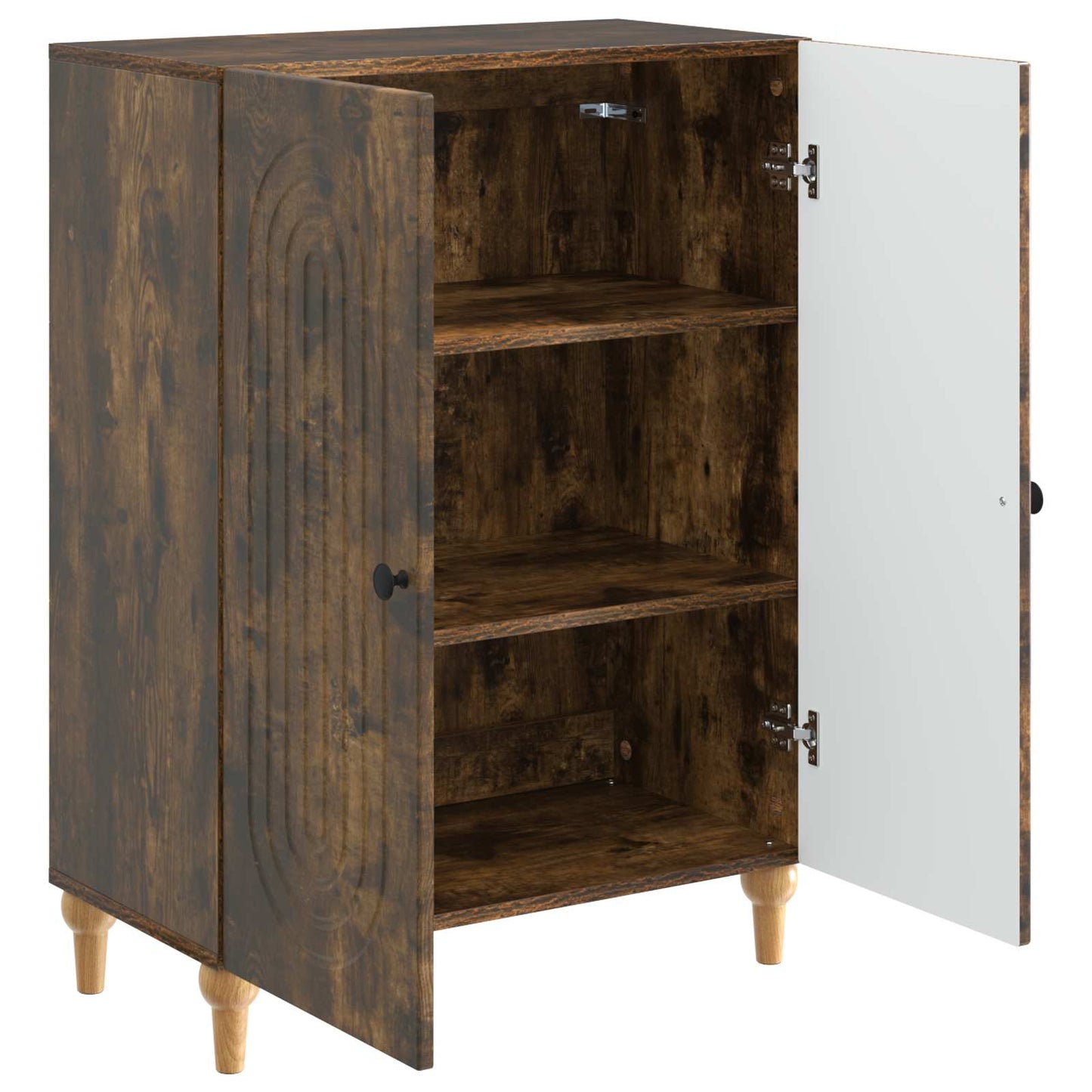 Sideboard Rökt ek 66 x 34,5 x 90 cm Konstruerat trä