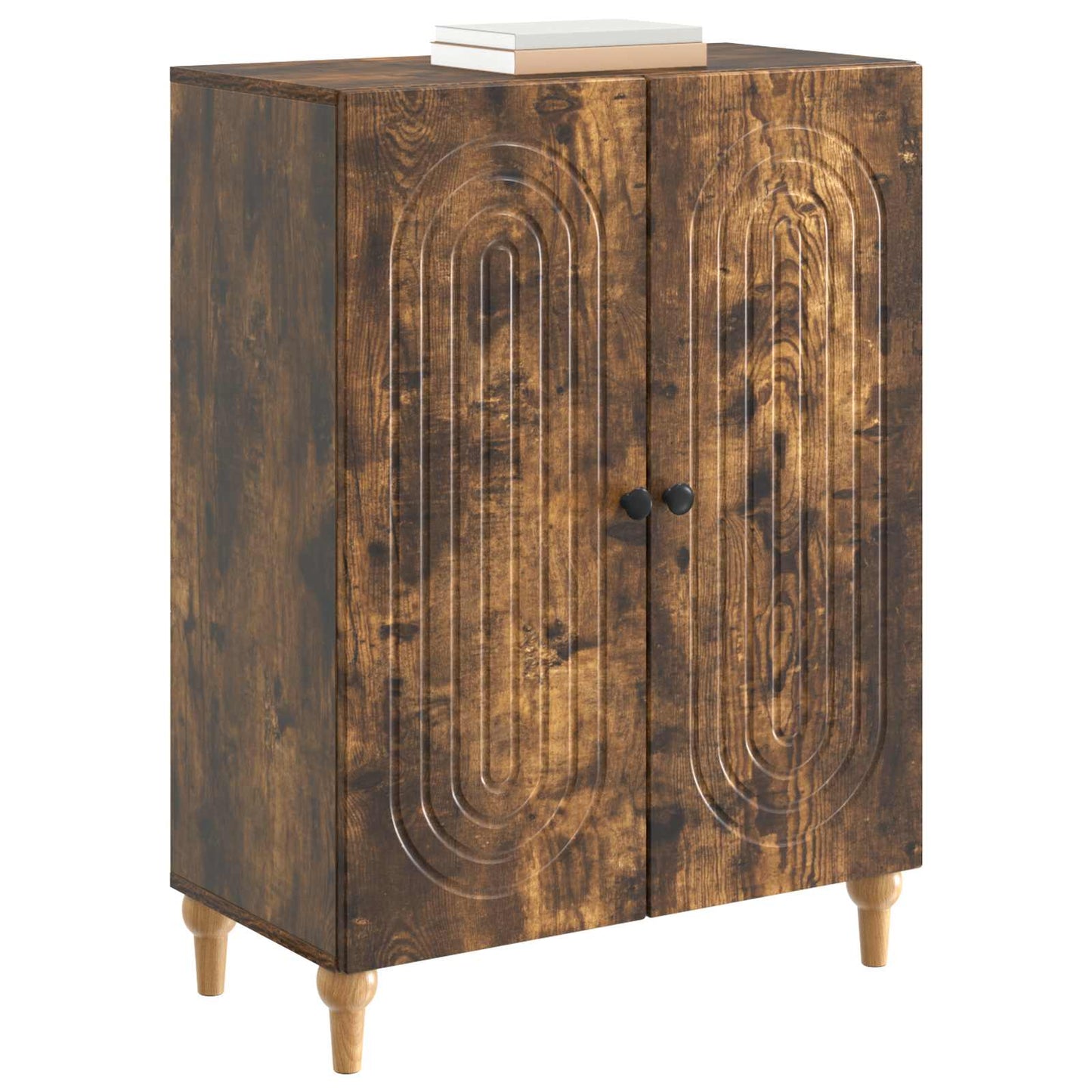 Sideboard Rökt ek 66 x 34,5 x 90 cm Konstruerat trä