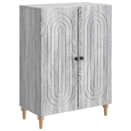 Sideboard Grå sonoma-ek 66 x 34,5 x 90 cm Konstruerat trä