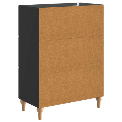 Sideboard med låda Svart 66 x 34,5 x 90 cm Konstruerat trä