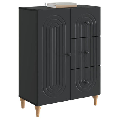 Sideboard med låda Svart 66 x 34,5 x 90 cm Konstruerat trä