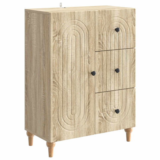 Sideboard med låda Sonoma-ek 66 x 34,5 x 90 cm Konstruerat trä