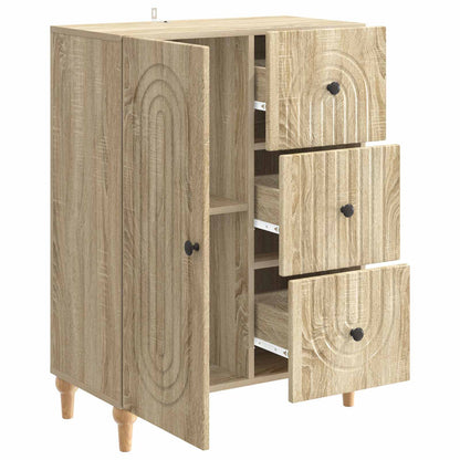 Sideboard med låda Sonoma-ek 66 x 34,5 x 90 cm Konstruerat trä