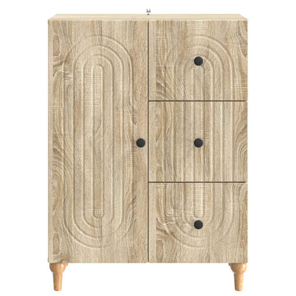 Sideboard med låda Sonoma-ek 66 x 34,5 x 90 cm Konstruerat trä