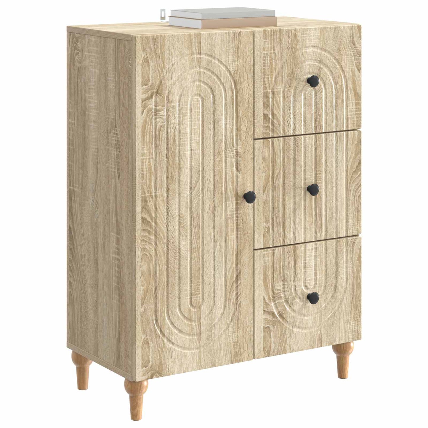 Sideboard med låda Sonoma-ek 66 x 34,5 x 90 cm Konstruerat trä