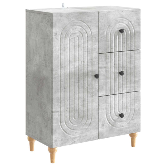 Sideboard med låda Betonggrå 66 x 34,5 x 90 cm Konstruerat trä