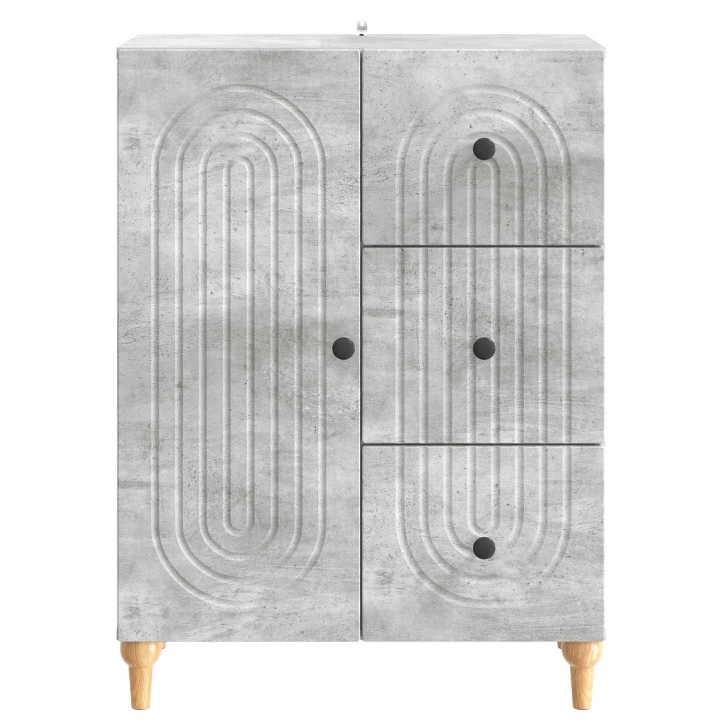 Sideboard med låda Betonggrå 66 x 34,5 x 90 cm Konstruerat trä