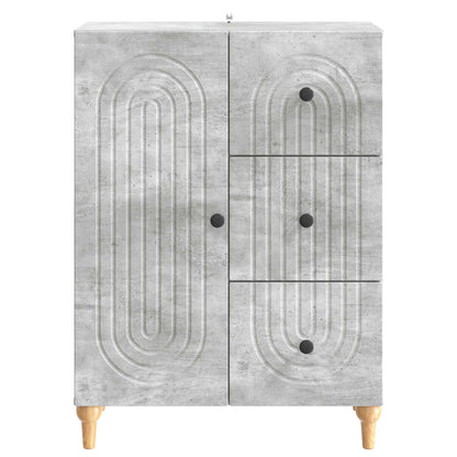 Sideboard med låda Betonggrå 66 x 34,5 x 90 cm Konstruerat trä