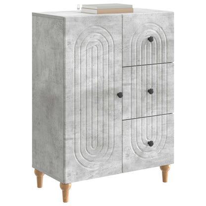 Sideboard med låda Betonggrå 66 x 34,5 x 90 cm Konstruerat trä